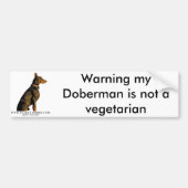 doberman-bumpersticker bumpersticker (Voorkant)