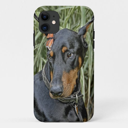 Doberman Butterfly Surprise Case-Mate iPhone Case (Achterkant)