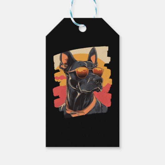 Doberman Cadeaulabel (Voorkant)