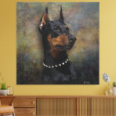 Doberman Canvas Afdruk (Insitu (Woonkamer))