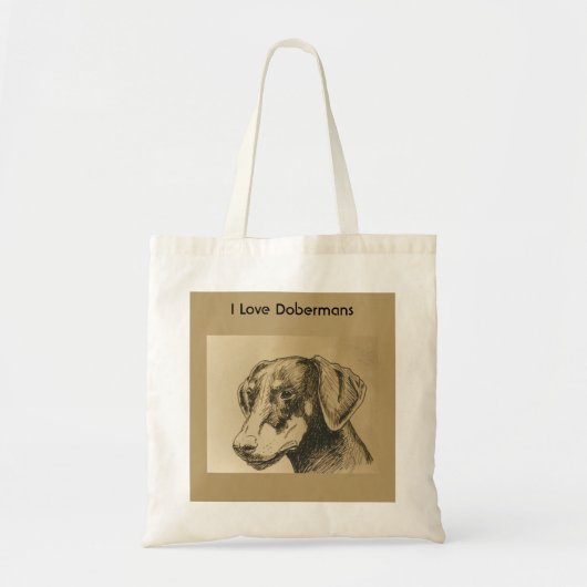 Doberman Canvas tas (Voorkant)