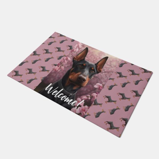 Doberman charm deurmat (Schuin)