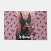Doberman charm deurmat (Voorkant)