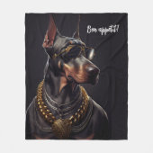 Doberman charm fleece deken (Voorkant)