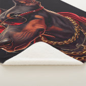 Doberman charm sherpa deken (3/4)