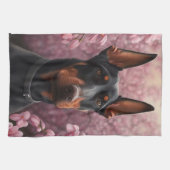 Doberman charm theedoek (Horizontaal)