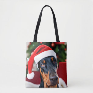 Doberman Christmas Draagtas