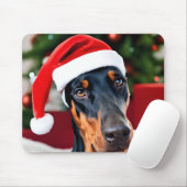 Doberman Christmas Muismat (Met muis)