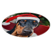 Doberman Christmas Snijplank (Hoek)