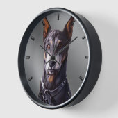 Doberman Clock Doberman Pinscher Dog Wall klok (Hoek)