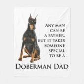 Doberman Dad Fleece Blanket (Voorkant)