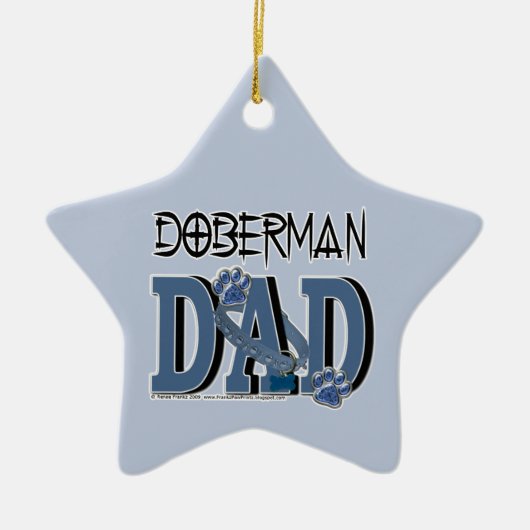 Doberman DAD Keramisch Ornament (Voorkant)
