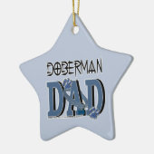 Doberman DAD Keramisch Ornament (Links)