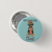Doberman Dad Ronde Button 3,2 Cm (Voorkant /achterkant)