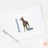 Doberman de rouille Papa 4 - Sticker (Enveloppe)