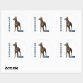 Doberman de rouille Papa 4 - Sticker (Feuille)