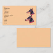 Doberman Dog Animal Visitekaartje (Voorkant / Achterkant)