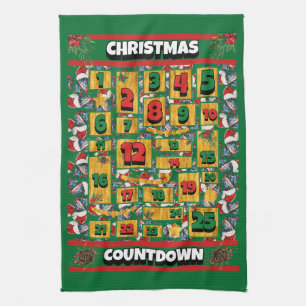 Doberman Dog Countdown Kerstmis Advent Calendar Theedoek