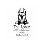 Doberman Dog, Custom Return Address Rubberstempel (Afrduk)