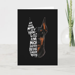 Doberman Dog Gezegde Onschadelijk Gift Kaart