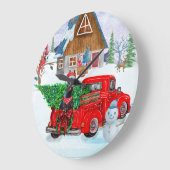 Doberman Dog in kerstcadeauwagen Grote Klok (Hoek)