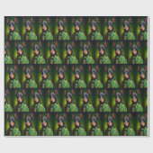 Doberman Dog in St. Patrick's Day Dress Cadeaupapier (Vlak)