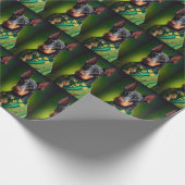 Doberman Dog in St. Patrick's Day Dress Cadeaupapier (Hoek)