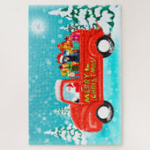 Doberman Dog kerstkerstkerstkerstkerstleveringtruc Legpuzzel (Verticaal)