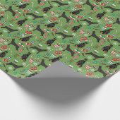 Doberman Dog Kerstmis Cadeaupapier (Hoek)