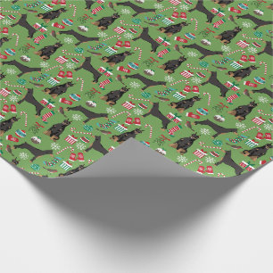 Doberman Dog Kerstmis Cadeaupapier