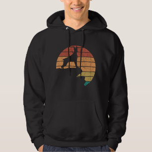 Doberman Dog Mam Dog Eigenaar Retro Hoodie
