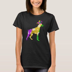 Doberman Dog Mardi Gras Carnivalen Funny Puppy Lov T-shirt