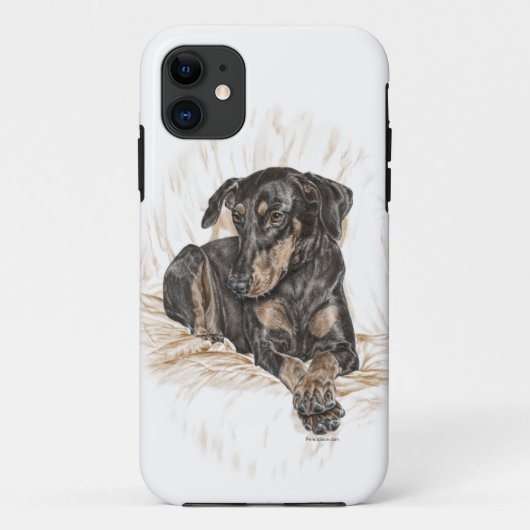 Doberman Dog Natural Ears Case-Mate iPhone Case (Achterkant)