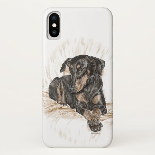 Doberman Dog Natural Ears Case-Mate iPhone Case (Achterkant)