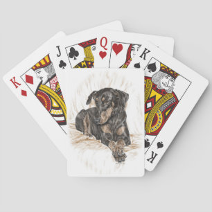 Doberman Dog Natural Ears Pokerkaarten