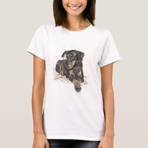 Doberman Dog Natural Ears T-shirt