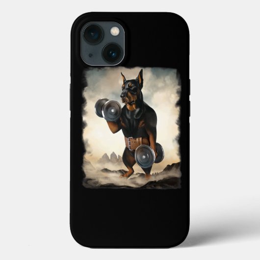 Doberman Dog-training Spiertraining Gewichtstoenam Case-Mate iPhone Case (Achterkant)