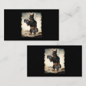 Doberman Dog-training Spiertraining Gewichtstoenam Visitekaartje (Voorkant / Achterkant)