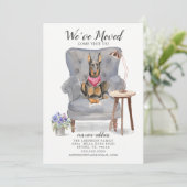 Doberman Dog | Verplaatsingsaankondiging Aankondiging (Staand voorkant)