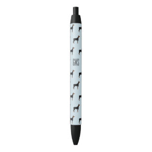 Doberman Dogs Pattern Monogrammed Zwarte Inkt Pen