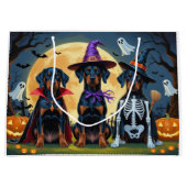 Doberman Dogs Pumpkin Halloween Grappig Groot Cadeauzakje (Voorkant)