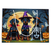 Doberman Dogs Pumpkin Halloween Grappig Groot Cadeauzakje (Achterkant)