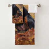 Doberman en automne Feuilles automne Inspire (En situation)