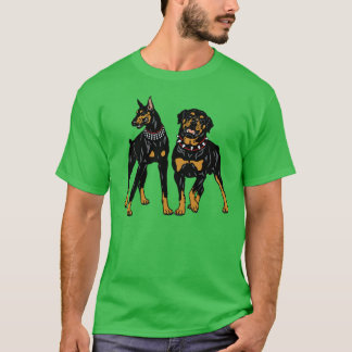 doberman en rottweiler t-shirt