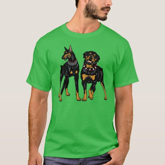 doberman en rottweiler t-shirt (Voorkant)