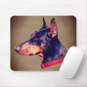 Doberman Face Dog Muismat (Met muis)