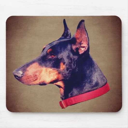 Doberman Face Dog Muismat (Voorkant)