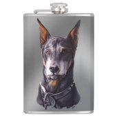 Doberman Flask Personalize Doberman Pinscher Flask Heupfles (Voorkant)