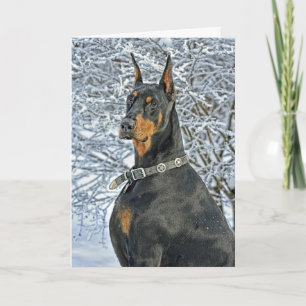 Doberman Fosty Day Holiday Kaart