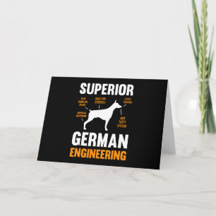Doberman Gift   Superior German Engineering Kaart
